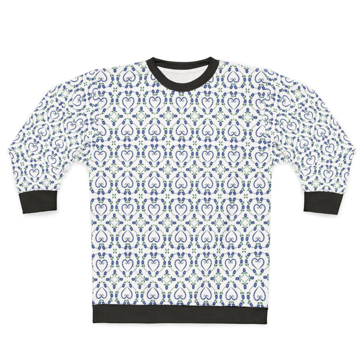 Pawprint Floral Heart Pattern Women's Sweatshirt