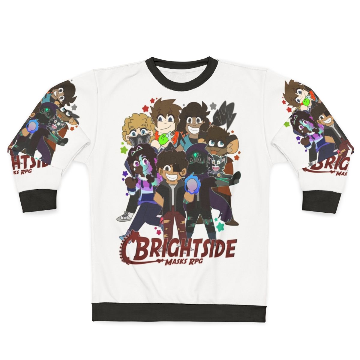 Chibi sweatshirt featuring Pcs Chibis Brightside RPG design
