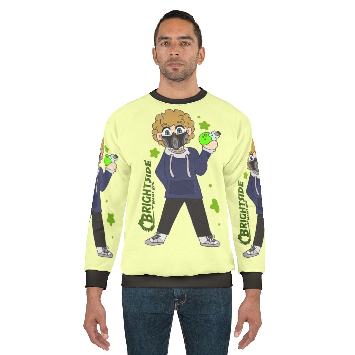 Brightside Chibi Sweatshirt with Superhero and Villain Design