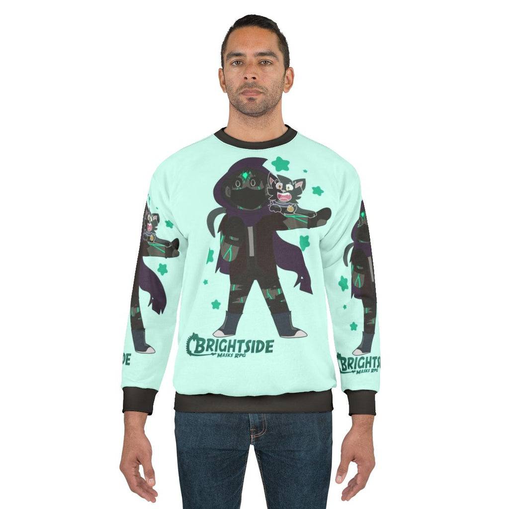 Brightside Chibi Sweatshirt with Superhero and Villain Design
