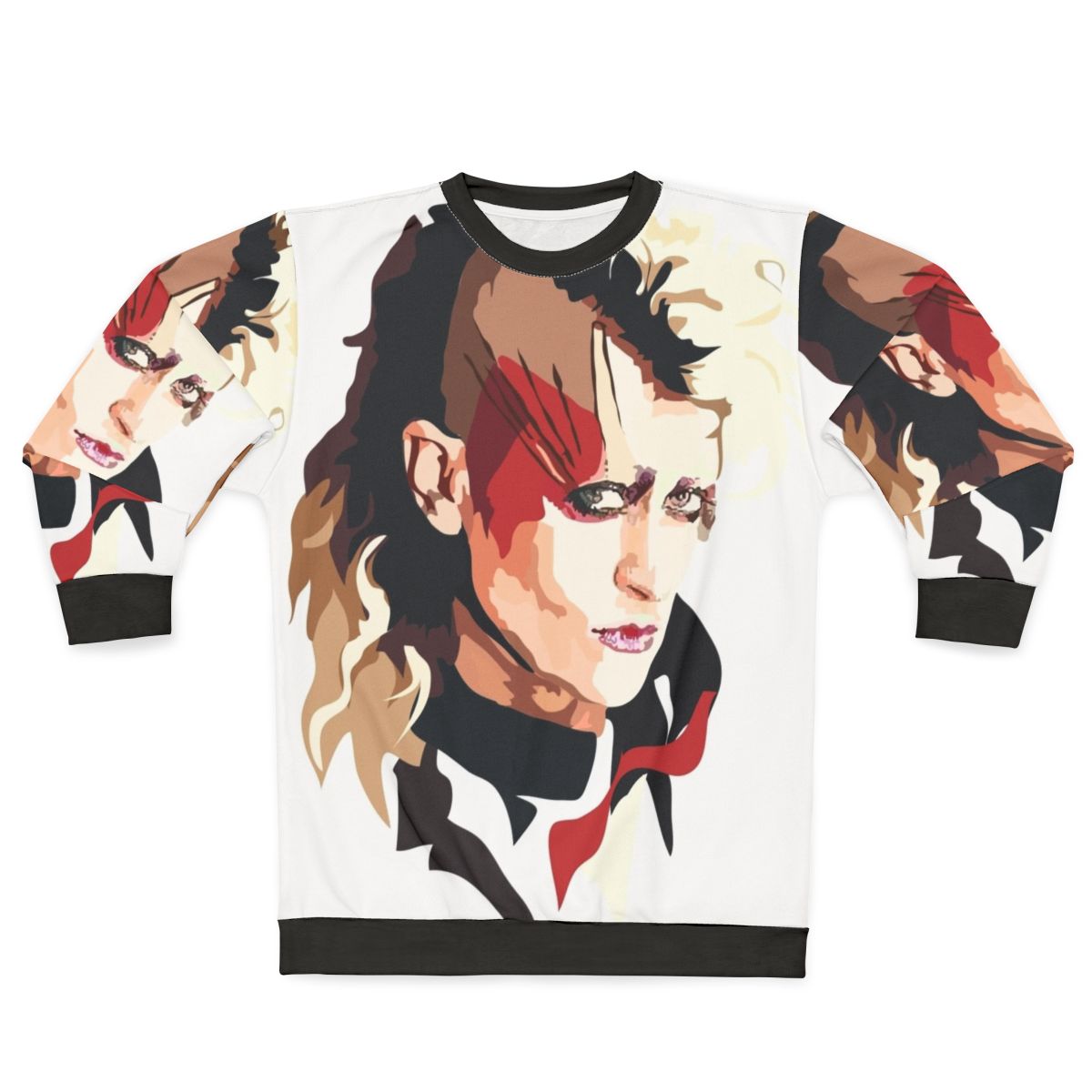 Peaches sweatshirt featuring a modern portrait of the female artist