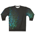 Peacock feather sweatshirt with abstract peacock design