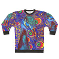 Peacock Sweatshirt with Vibrant Colors and Feather Design