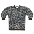 Pebble sweatshirt with nature-inspired stone pattern design