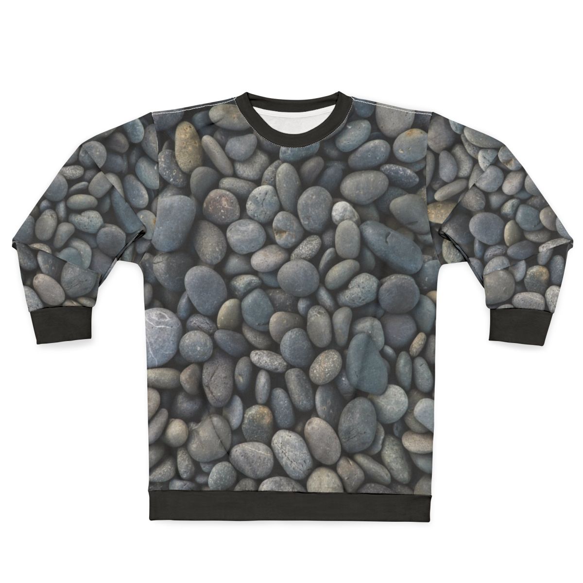 Pebble sweatshirt with nature-inspired stone pattern design