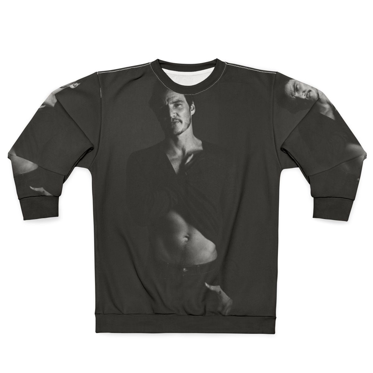 Pedro Pascal Black and White Sweatshirt
