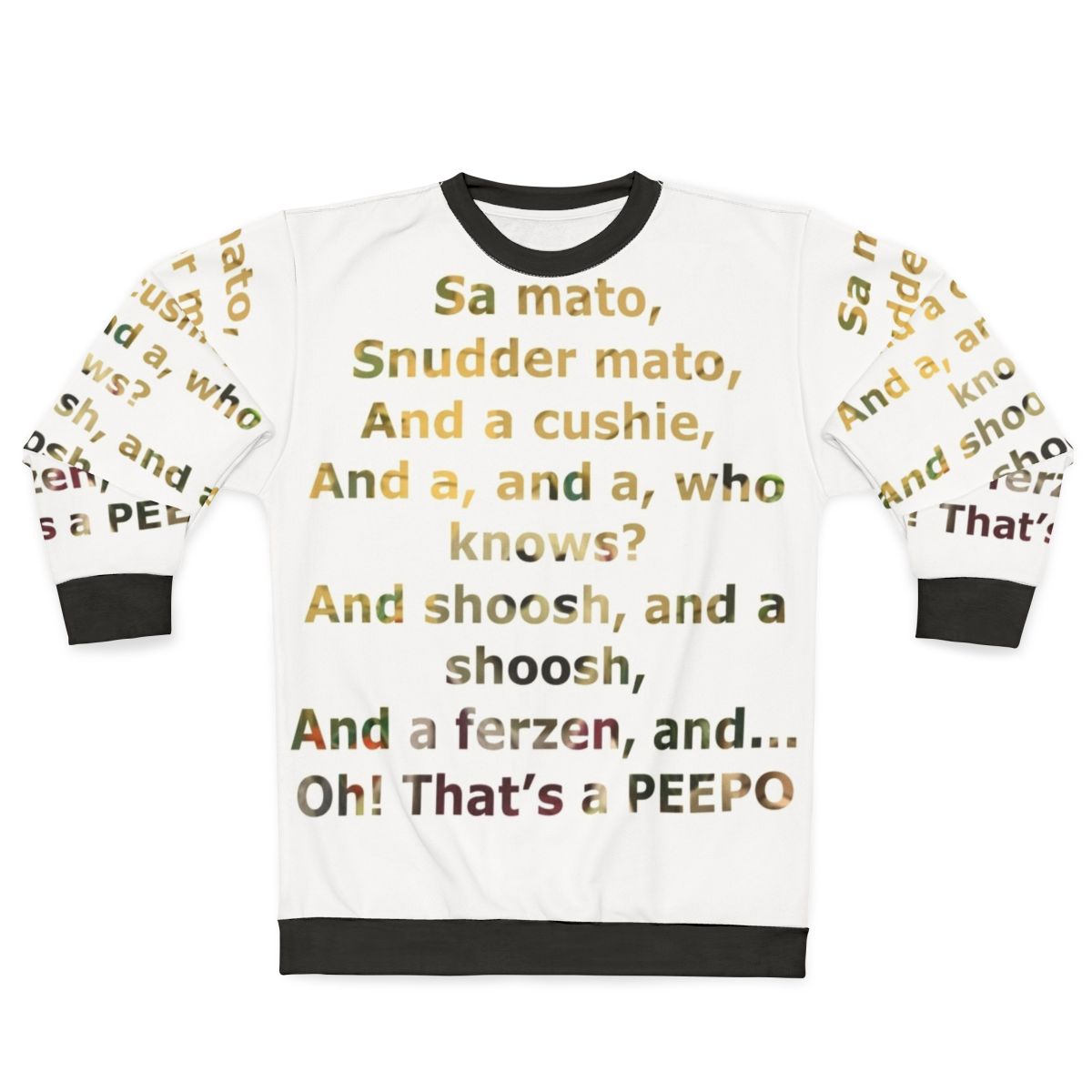 Peepo Sweatshirt featuring Nanalan Mona, a Canadian meme