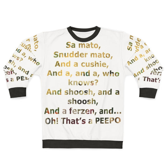 Peepo Sweatshirt featuring Nanalan Mona, a Canadian meme