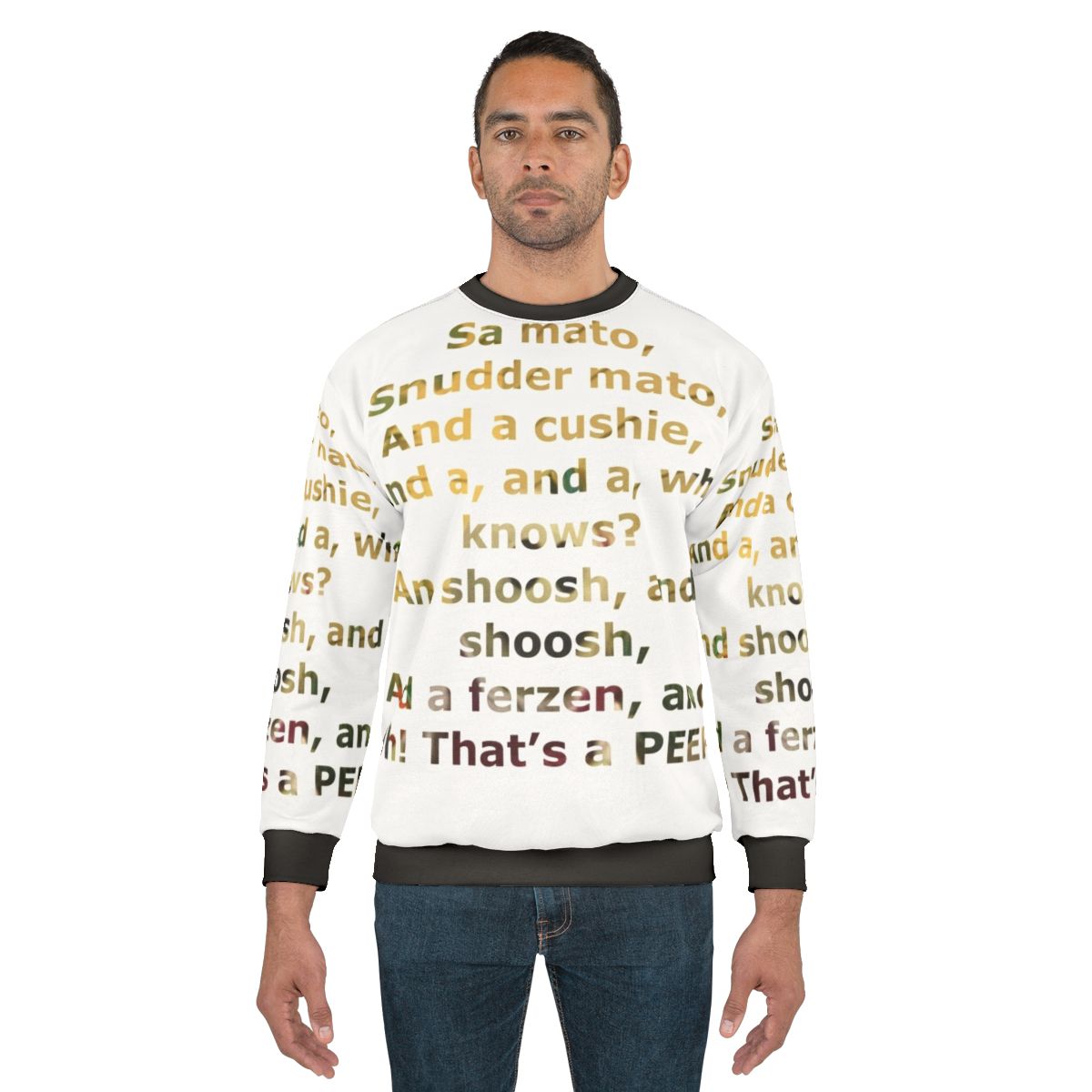 Peepo Sweatshirt featuring Nanalan Mona, a Canadian meme