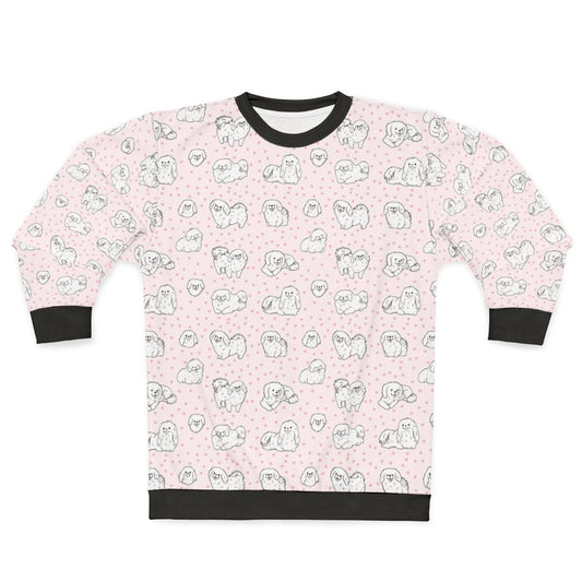 Pekingese dog illustration pattern on a sweatshirt
