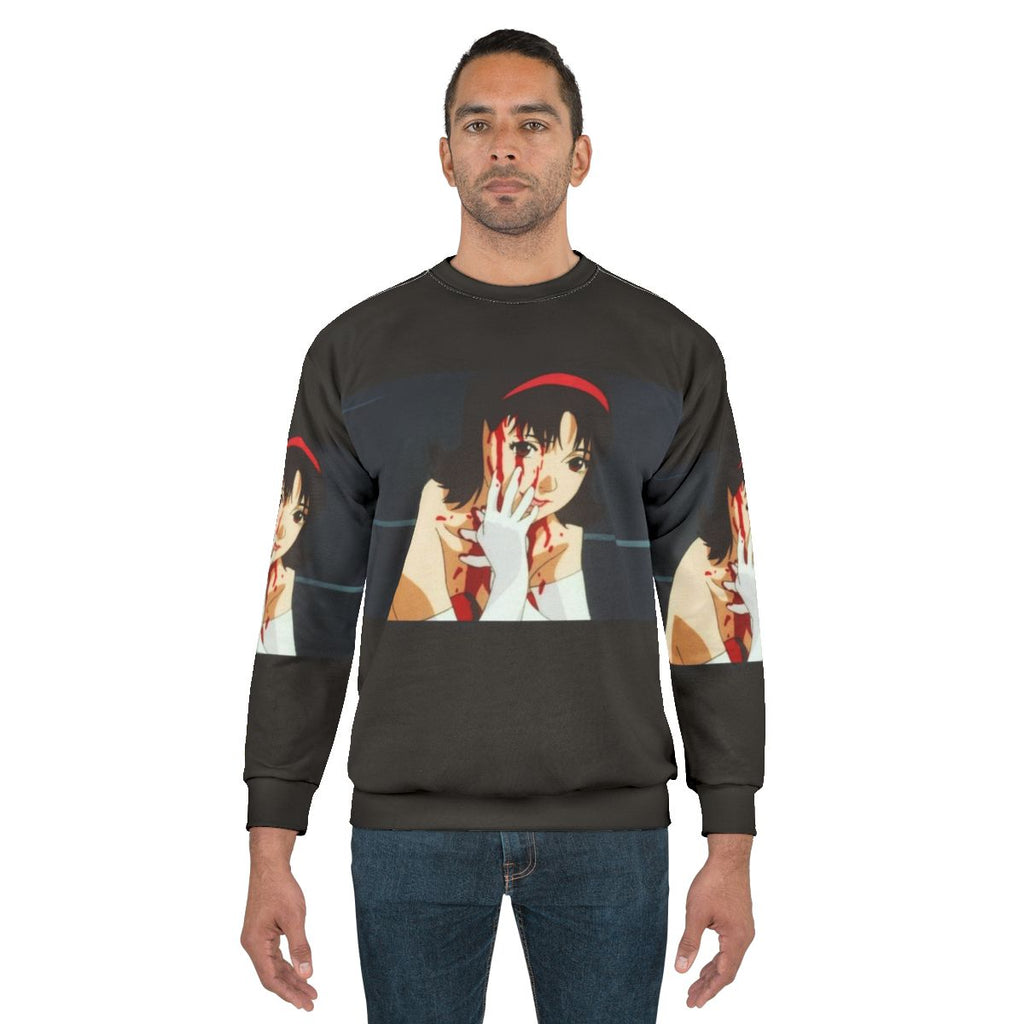 Perfect Blue Anime Sweatshirt with Blood and Final Fantasy Imagery