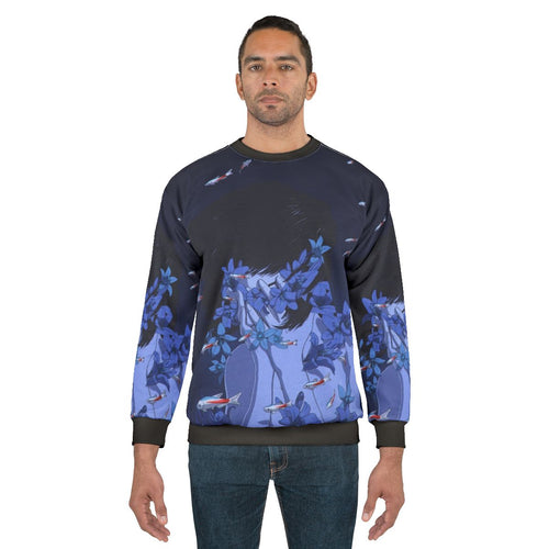 Perfect Blue Sweatshirt with Anime-Style Design