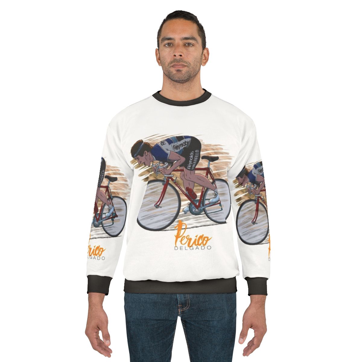 Perico Delgado Le Fou Des Pyr N Es Cycling Sweatshirt