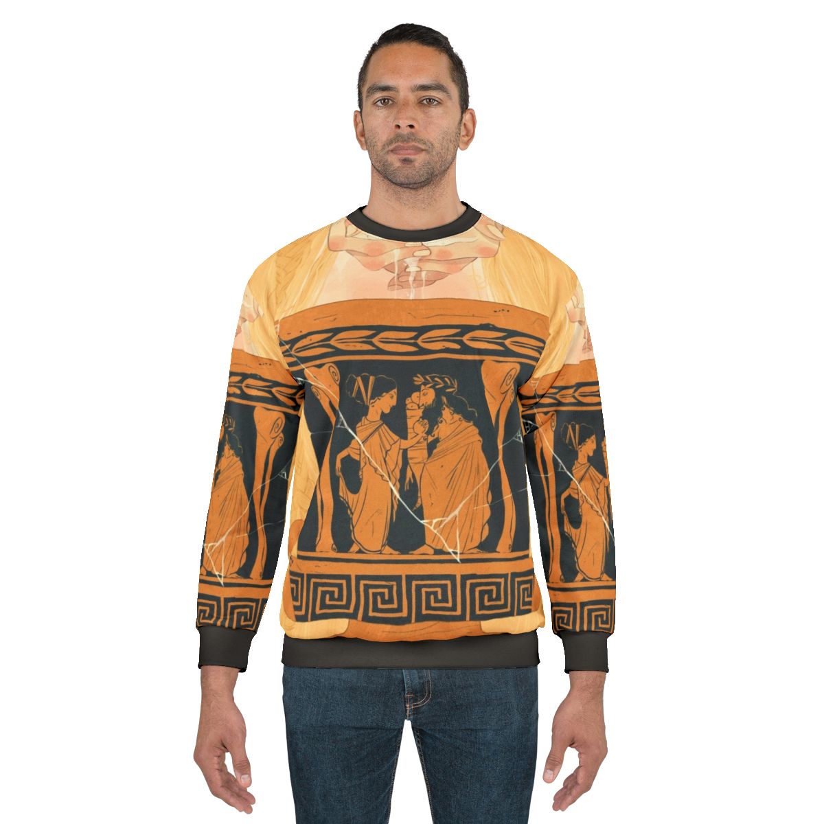 Persephone Seed Sweatshirt with Goddess Flower and Bowl Design