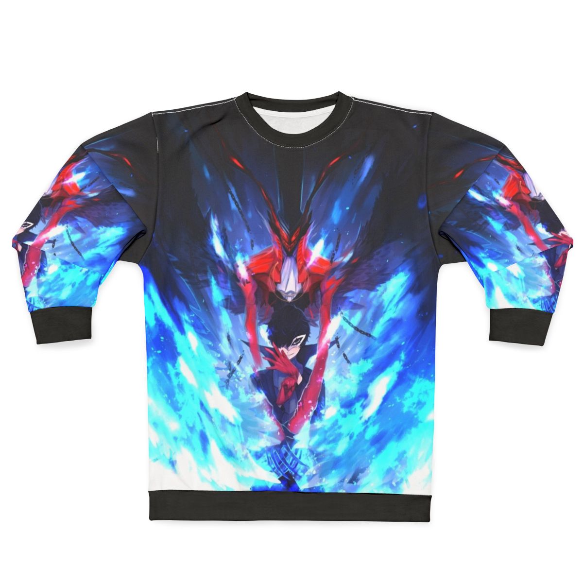 Persona 5 Joker Sweatshirt with Fire and Demon Summons