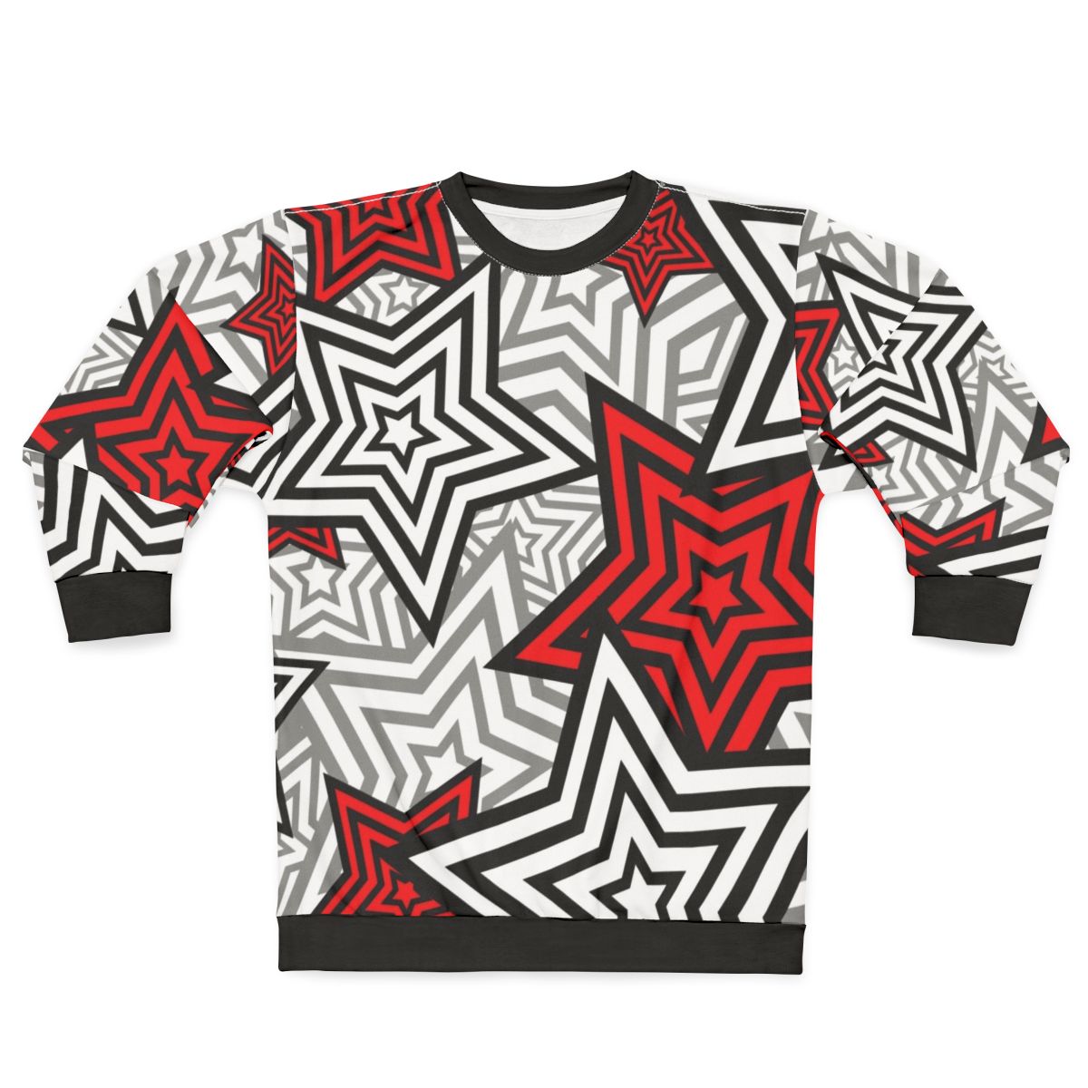 Persona 5 striped sweatshirt featuring star background