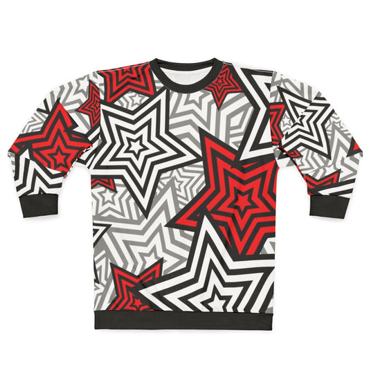 Persona 5 striped sweatshirt featuring star background