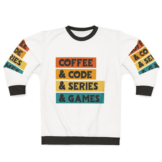 Personalized hobby sweatshirt showcasing various hobbies