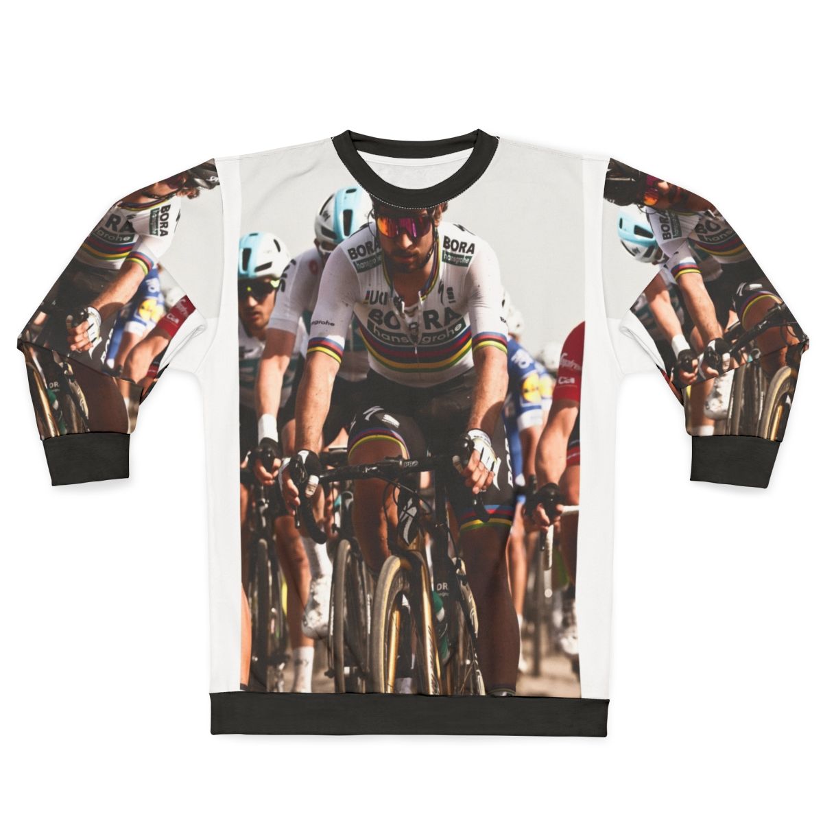 Peter Sagan in Bora team cycling sweatshirt