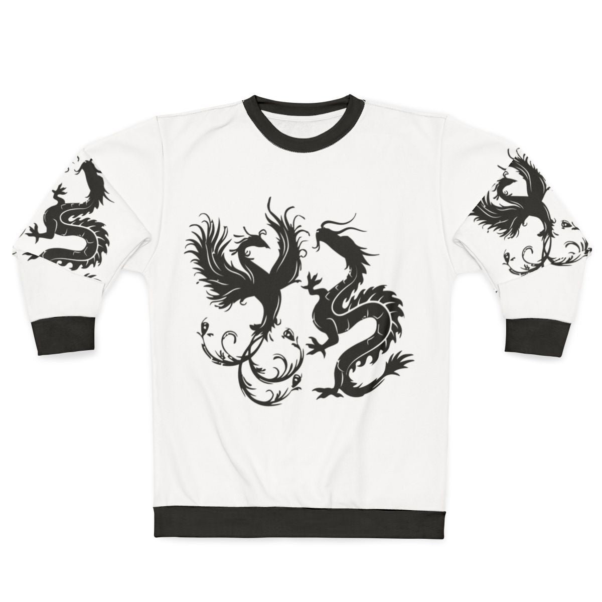 Phoenix and dragon mythical creature sweatshirt
