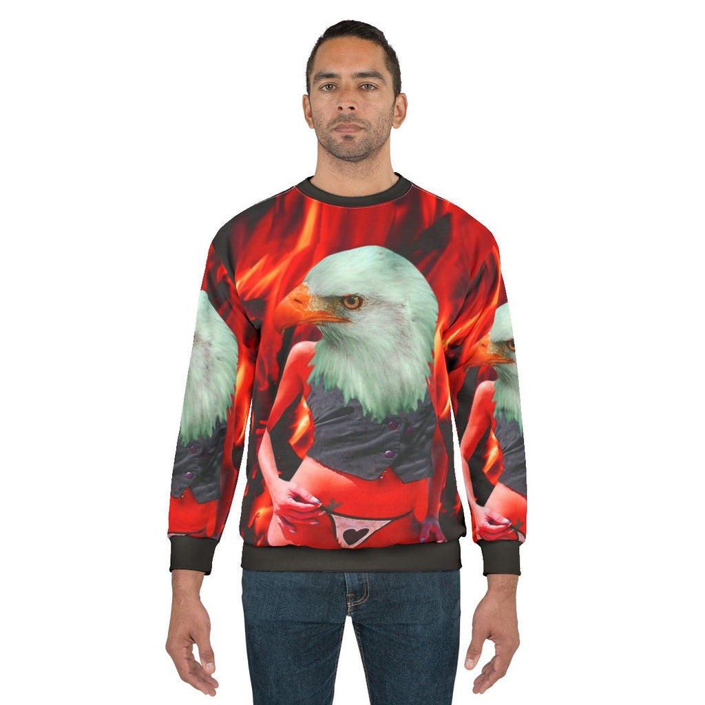 Mythical Phoenix Sweatshirt with Retro Nature Inspired Design