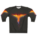 Phoenix Sweatshirt with Flames and Feathers