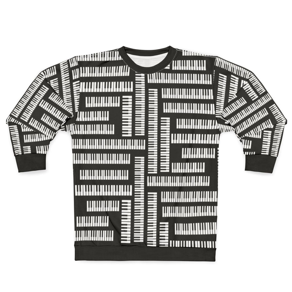 Piano keys pattern sweatshirt for music lovers