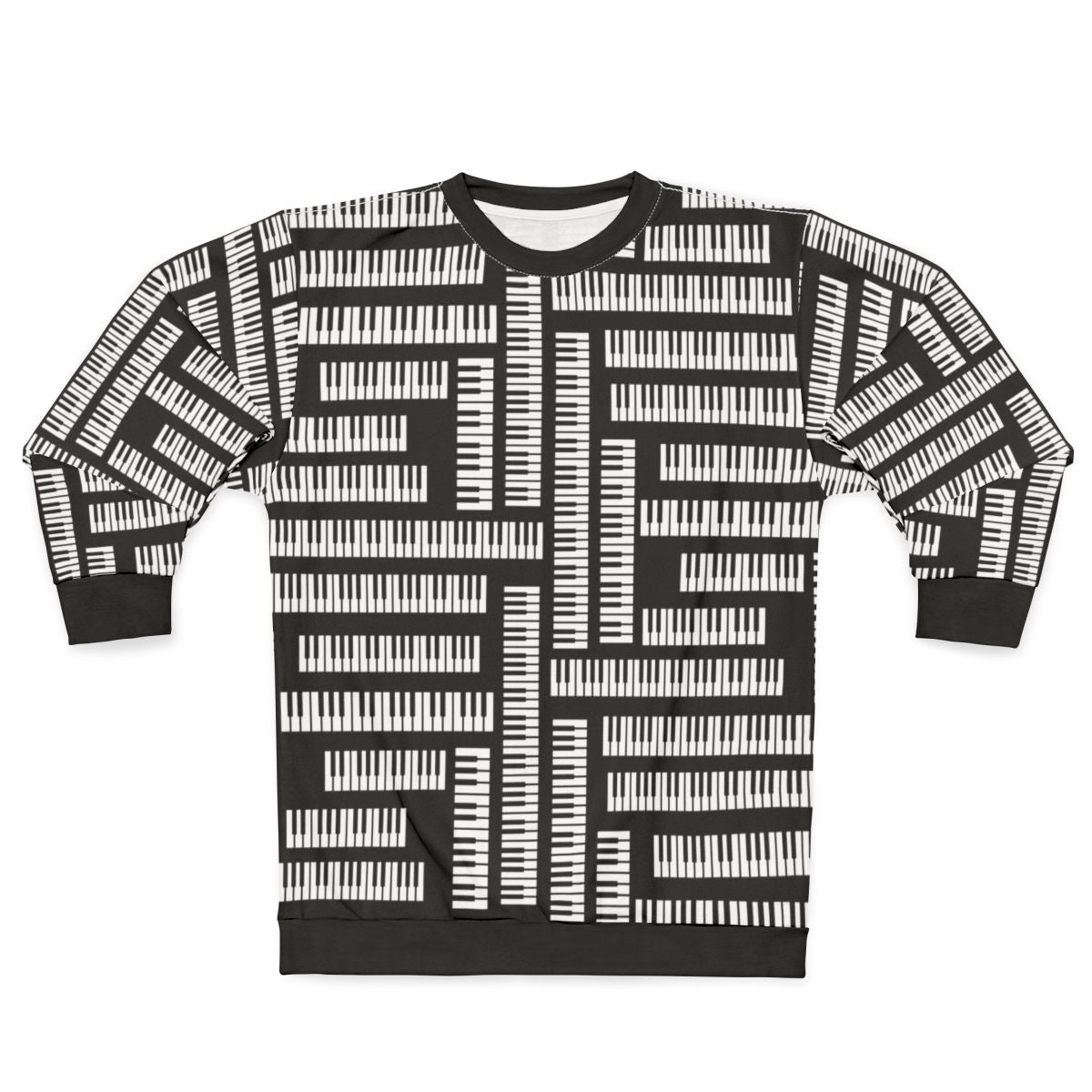 Piano keys pattern sweatshirt for music lovers