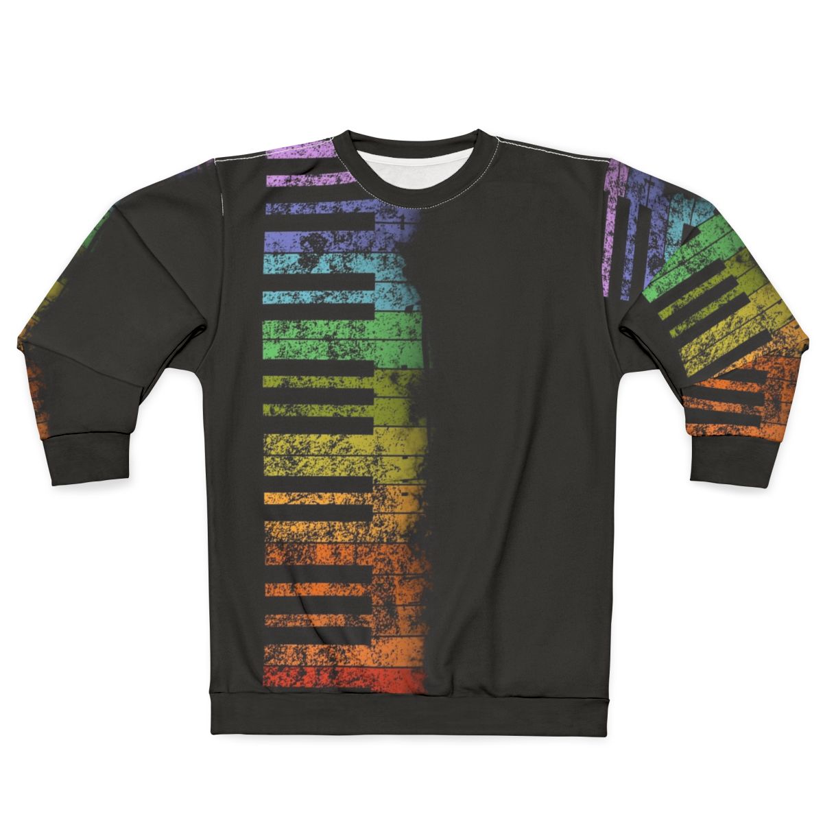 Colorful Retro Vintage Piano Keyboard Sweatshirt