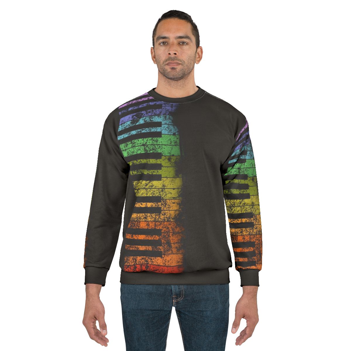 Colorful Retro Vintage Piano Keyboard Sweatshirt