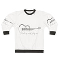Pickup and Play On Music Sweatshirt featuring a guitar