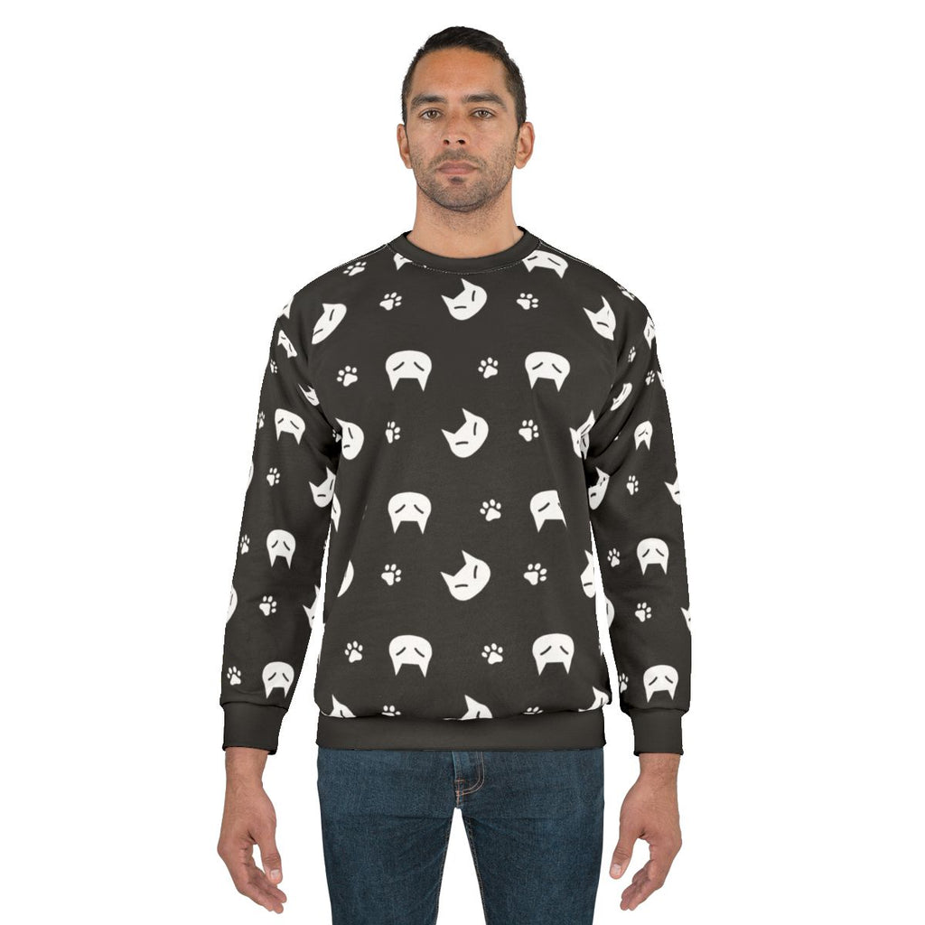 Cat lover sweatshirt with iconic cat graphic