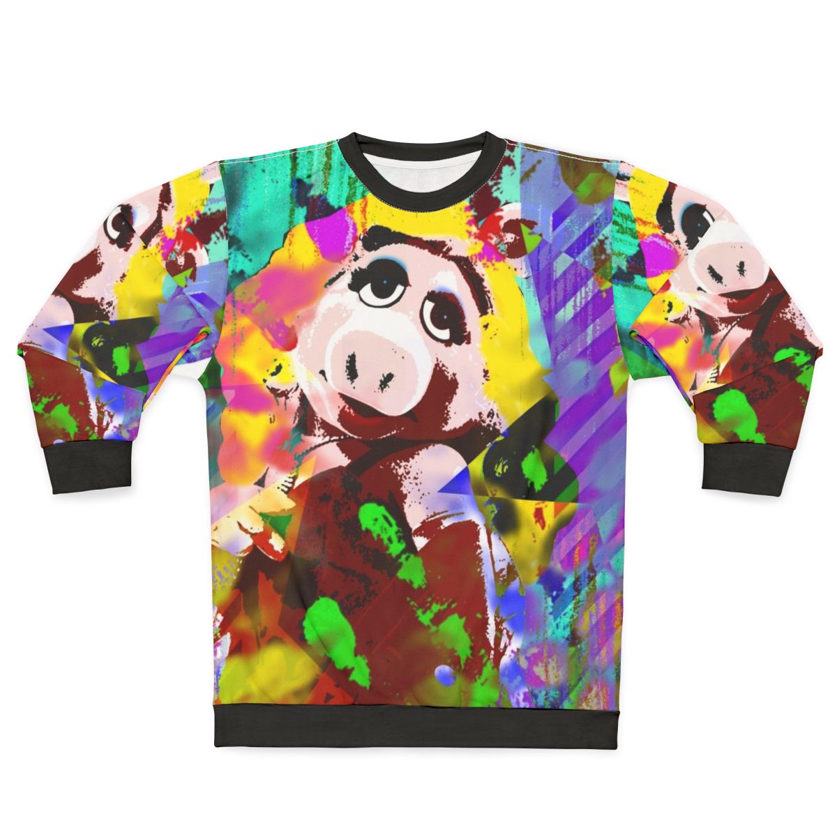 Miss Piggy inspired quirky unisex LGBTQ pride sweatshirt