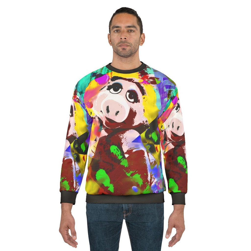 Miss Piggy inspired quirky unisex LGBTQ pride sweatshirt
