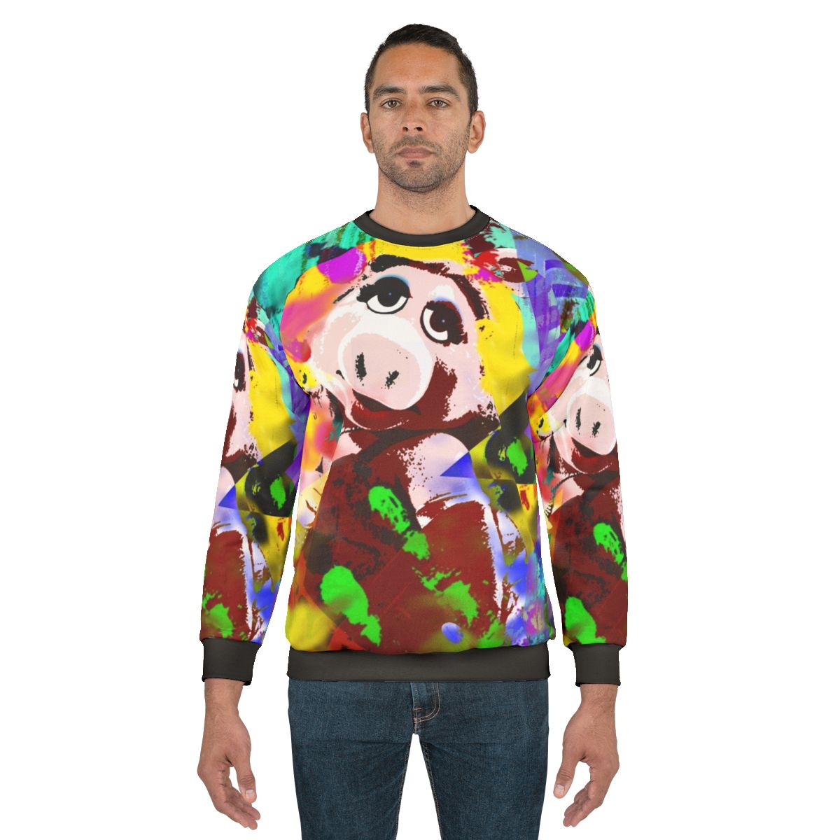 Miss Piggy inspired quirky unisex LGBTQ pride sweatshirt