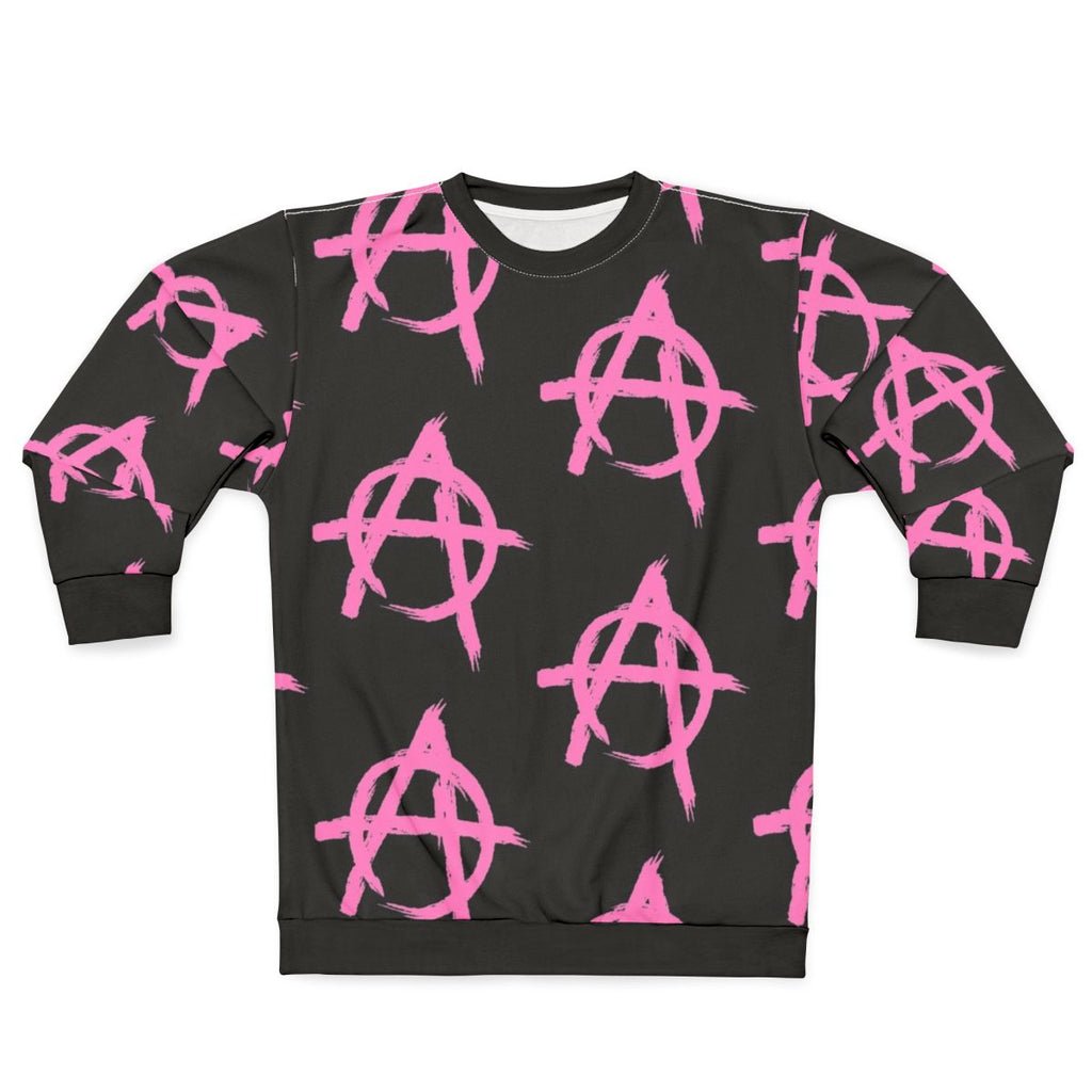 Pink Anarchy Sweatshirt with Machine Gun Kelly Inspired Design