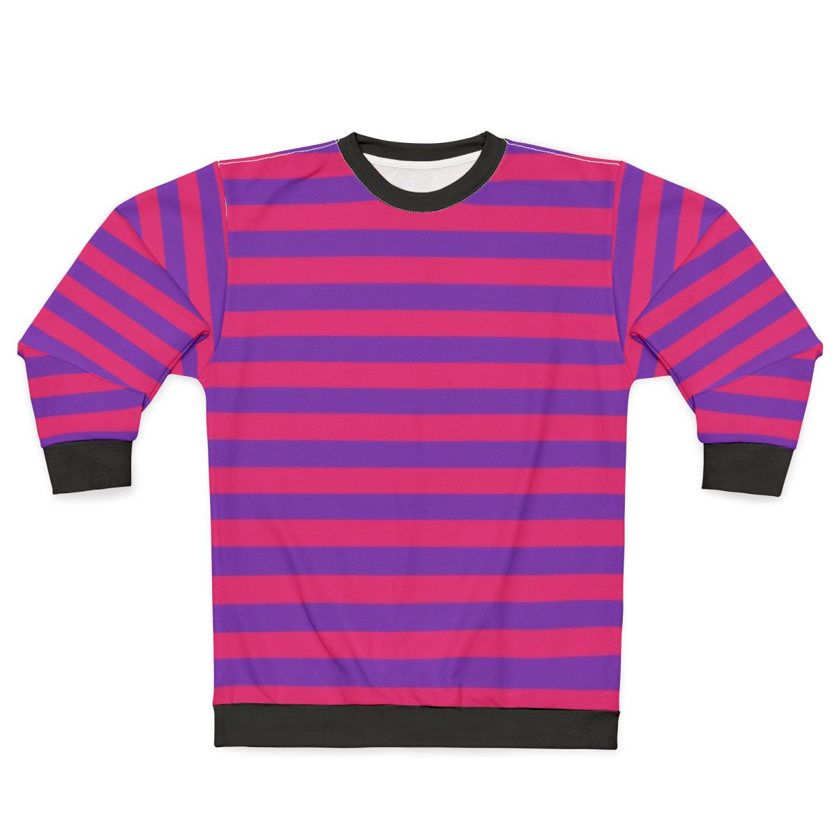 Pink and purple striped sweatshirt