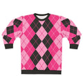 Pink argyle design sweatshirt