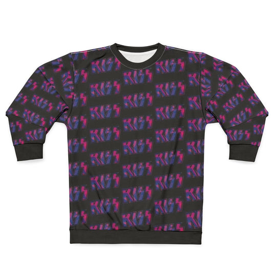 Kiss the Band Pink and Purple Tie Dye Sweatshirt