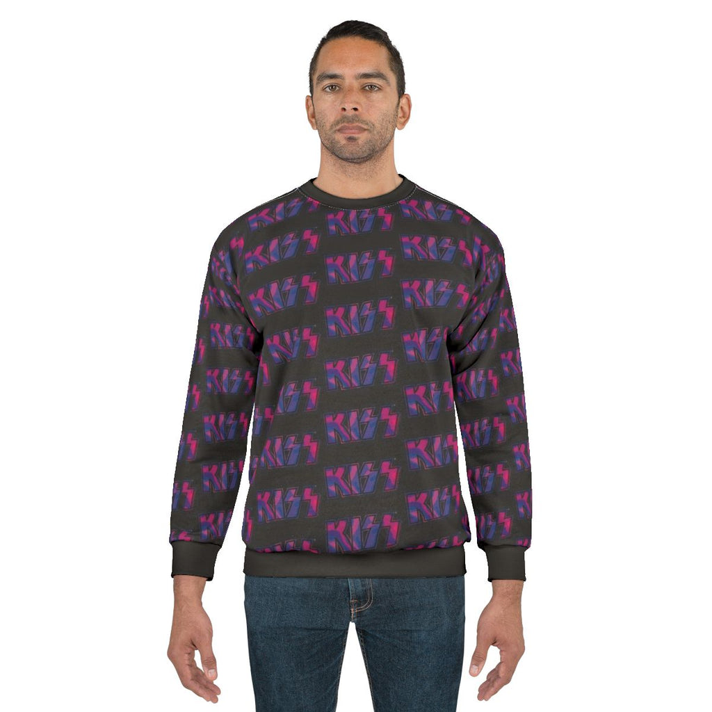 Kiss the Band Pink and Purple Tie Dye Sweatshirt