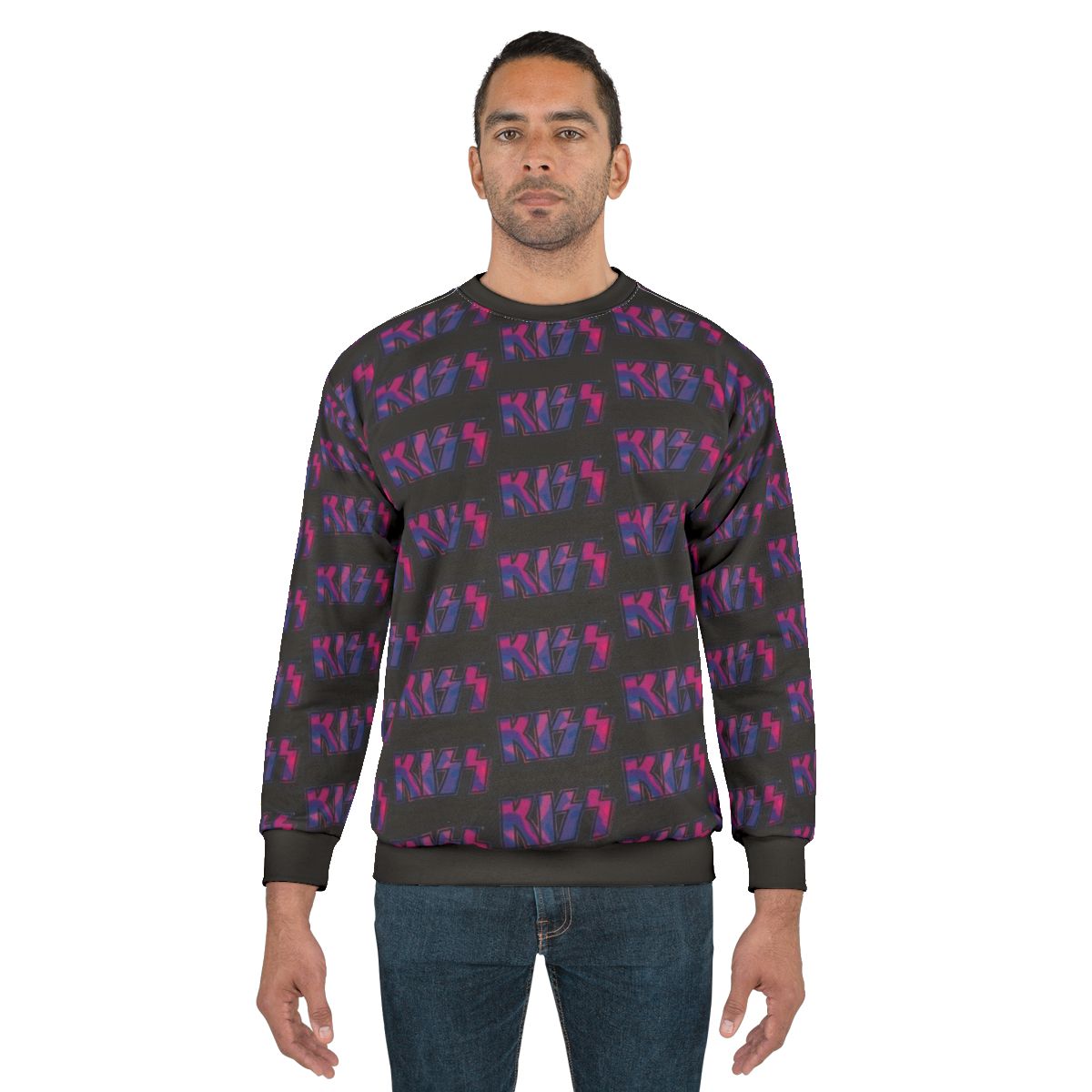 Kiss the Band Pink and Purple Tie Dye Sweatshirt