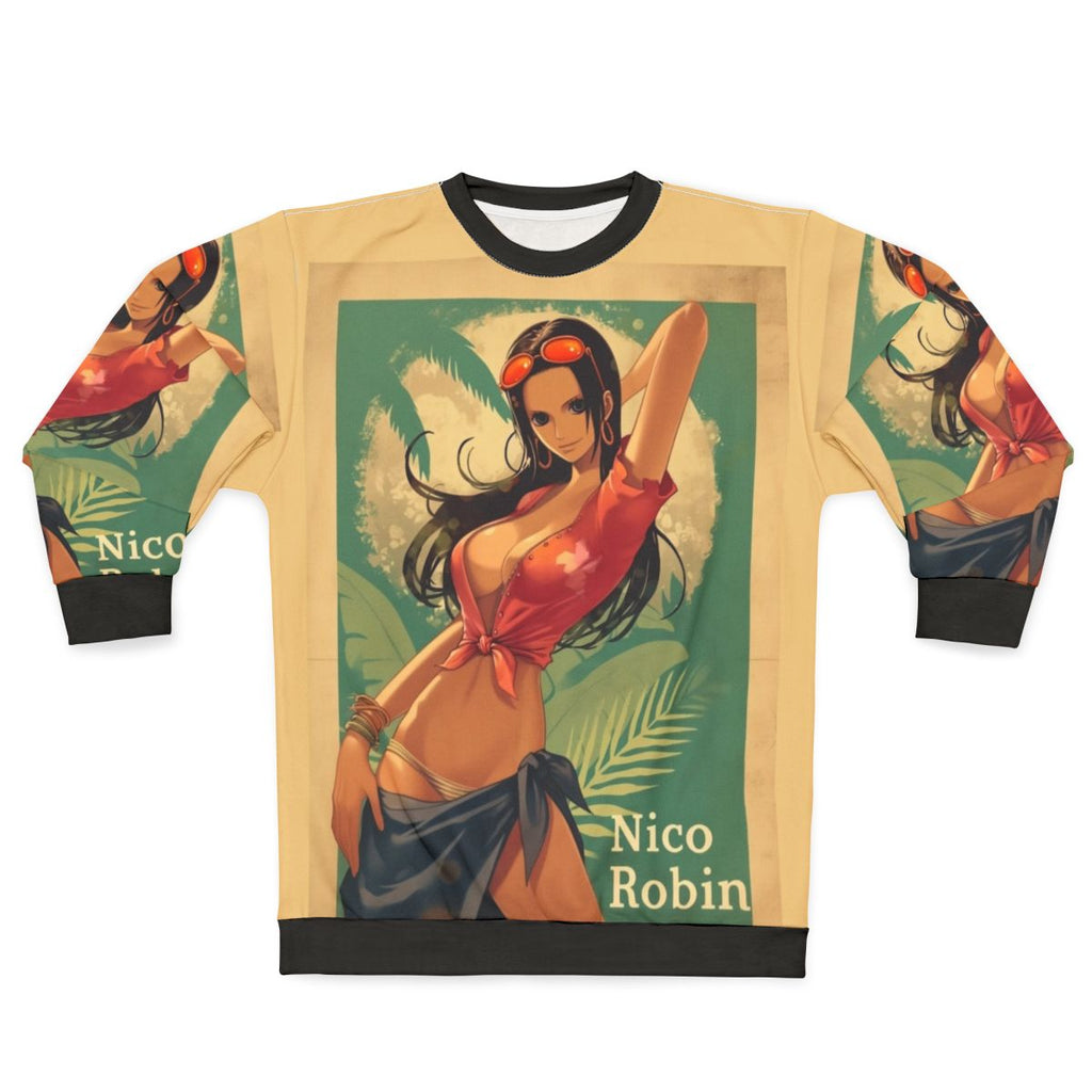 Anime-style pinup devil design on a comfortable sweatshirt