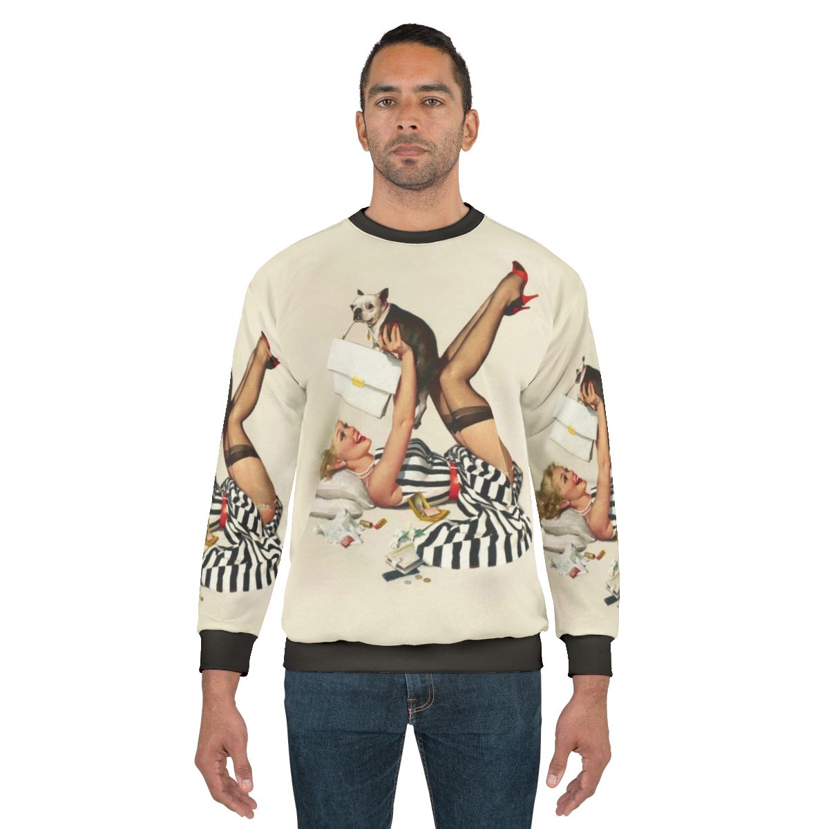 Retro pinup sweatshirt with vintage design