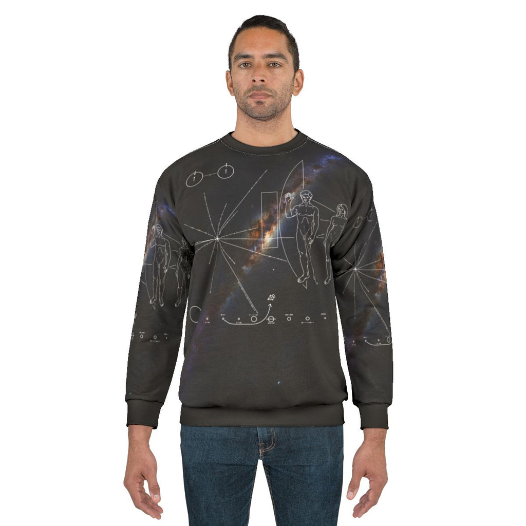 Pioneer 10 Plaque Milky Way Galaxy Sweatshirt
