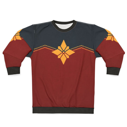 Pixel golden star pattern captain marvel sweatshirt