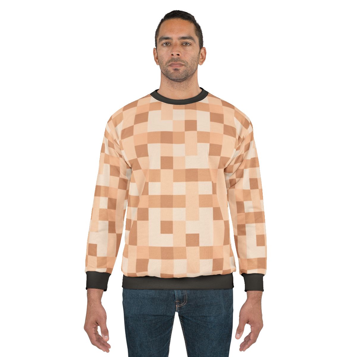Pixelated sweatshirt with censored nudity design