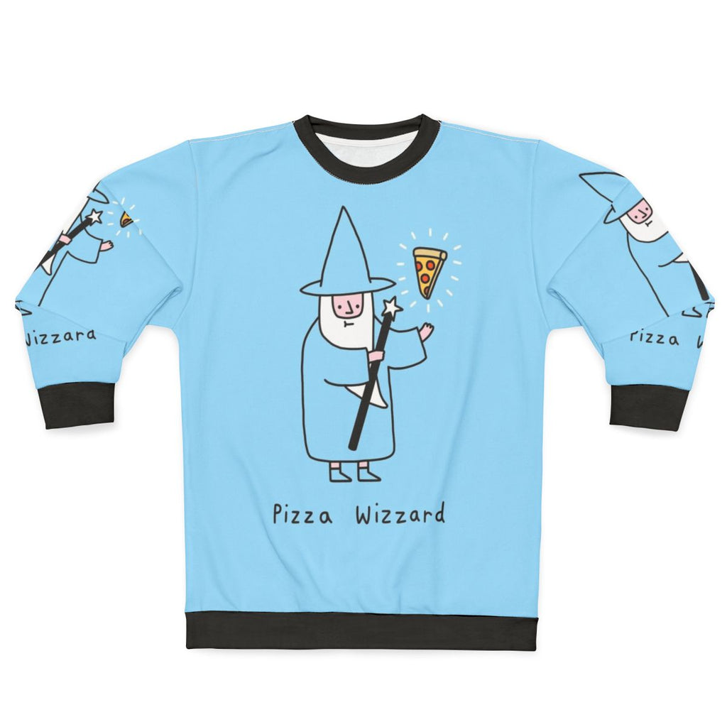 Pizza Wizard Sweatshirt featuring a whimsical wizard design