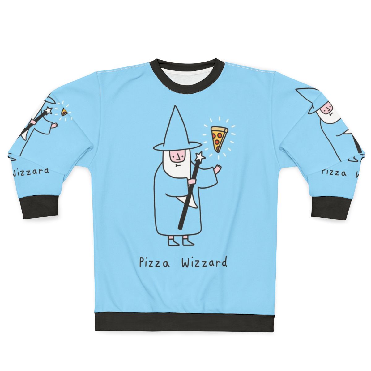 Pizza Wizard Sweatshirt featuring a whimsical wizard design