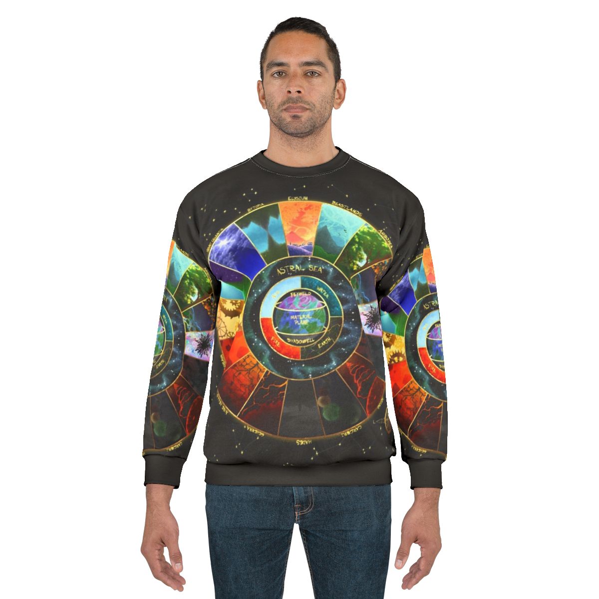 Planescape map poster sweatshirt for dungeon and dragons players