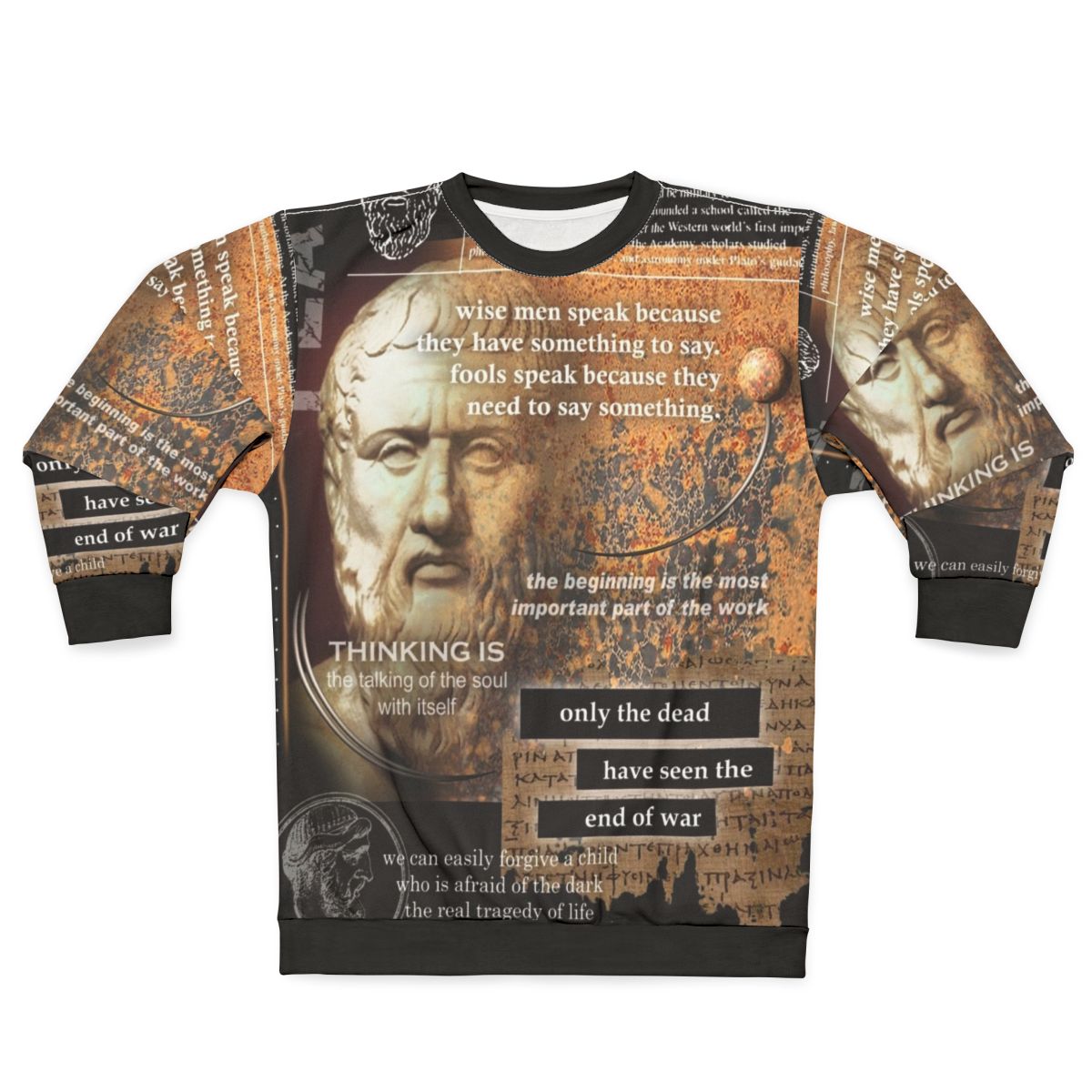 Plato Sweatshirt featuring the famous ancient Greek philosopher